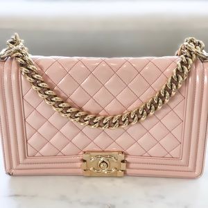 baby pink CHANEL boy bag 💝